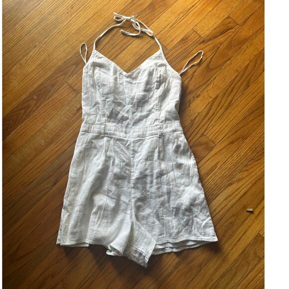 Hollister White Halter Romper | Size M | Summer Vibes - Picture 1 of 8